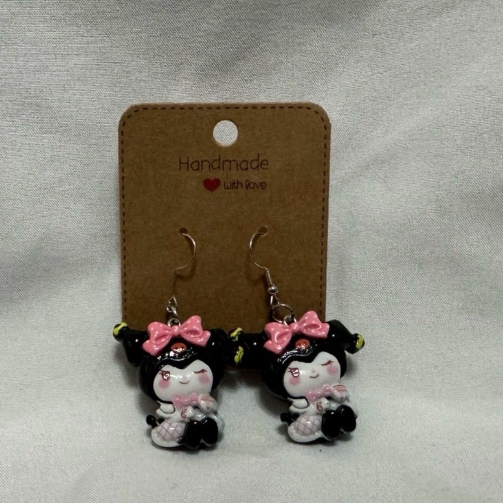 Handmade Sanrio Kuromi Earrings